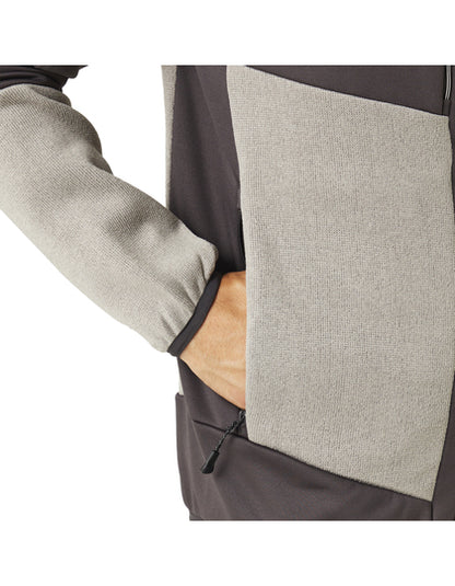 E-volve Unisex Knit Effect Stretch Midlayer Jacket - Mineralgrau - Ash Heather