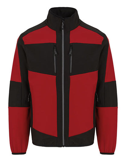 E-volve Unisex 2-Layer Softshell Jacket -  klassisches Rot - Schwarz