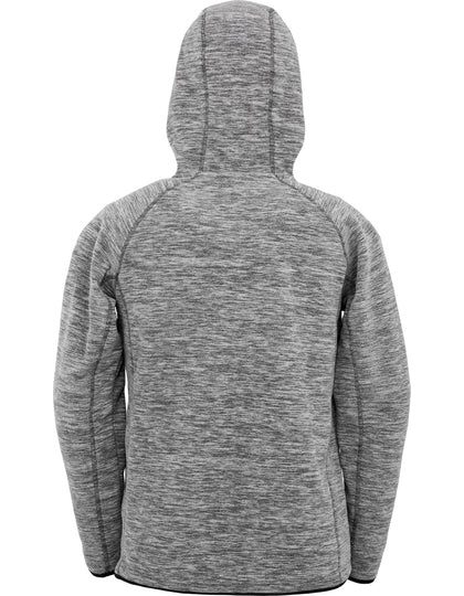 Men´s Microfleece Hoodi - Mergelgrau - Schwarz