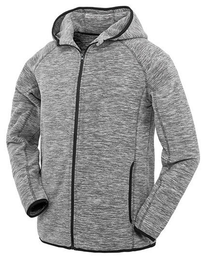 Men´s Microfleece Hoodi - Schwarz - Mergelgrau