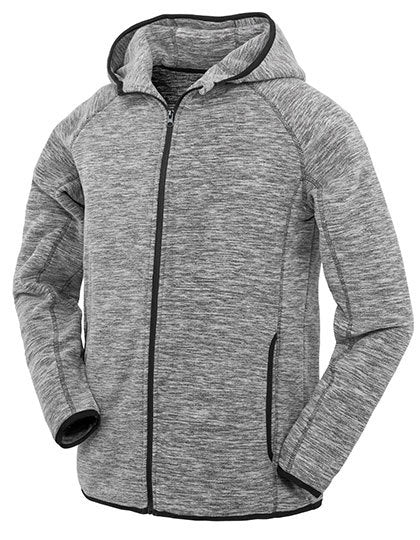 Men´s Microfleece Hoodi - Mergelgrau - Schwarz