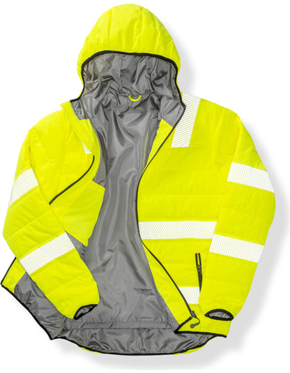 Recycled Ripstop Padded Safety Jacket - Fluoreszierendes Gelb