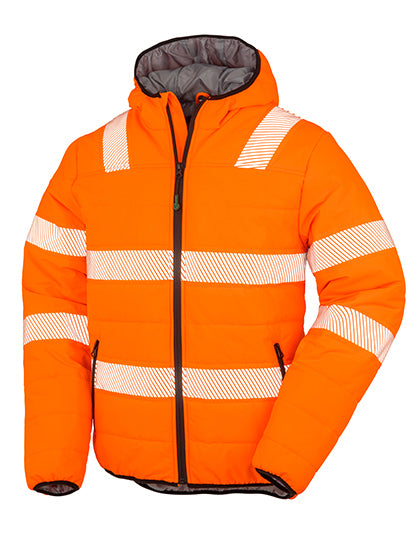 Recycled Ripstop Padded Safety Jacket - Fluoreszierendes Orange