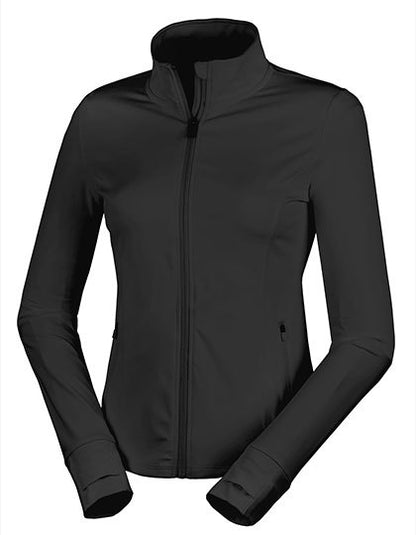 Recycled Womens Fitness Jacket - Schwarz