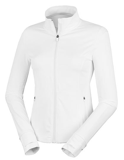 Recycled Womens Fitness Jacket - Weiss