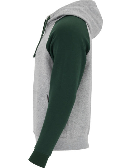 Badet Hooded Sweatshirt - Flaschengrün 56 - Heather Grey 58