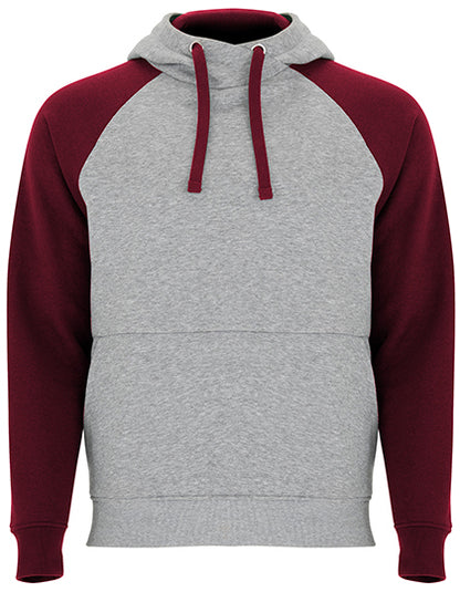 Badet Hooded Sweatshirt - Granatrot 57 - Heather Grey 58
