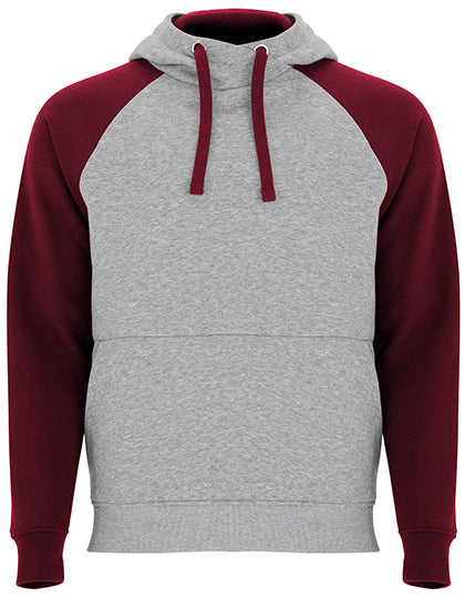 Badet Hooded Sweatshirt - Granatrot 57 - Heather Grey 58