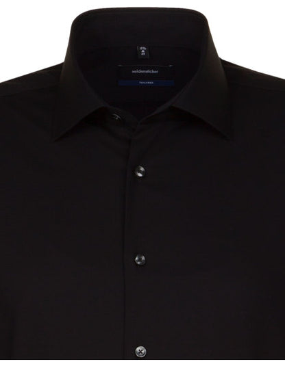 Men´s Shirt Shaped Fit Long Sleeve-Schwarz