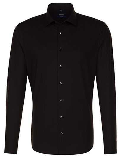 Men´s Shirt Shaped Fit Long Sleeve-Schwarz