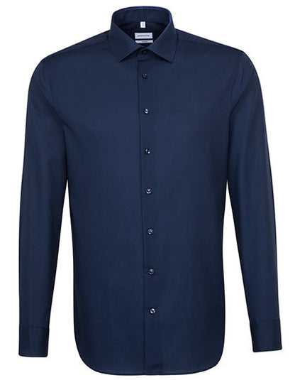 Men´s Shirt Shaped Fit Long Sleeve-Dunkelblau