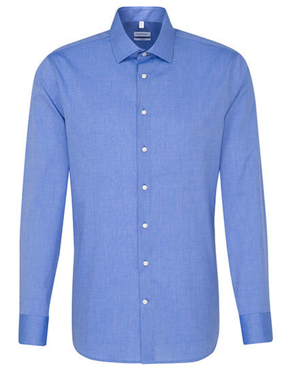 Men´s Shirt Shaped Fit Long Sleeve-Mittelblau