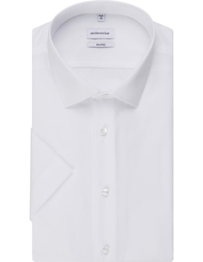 Men´s Shirt Shaped Fit Short Sleeve-Weiß