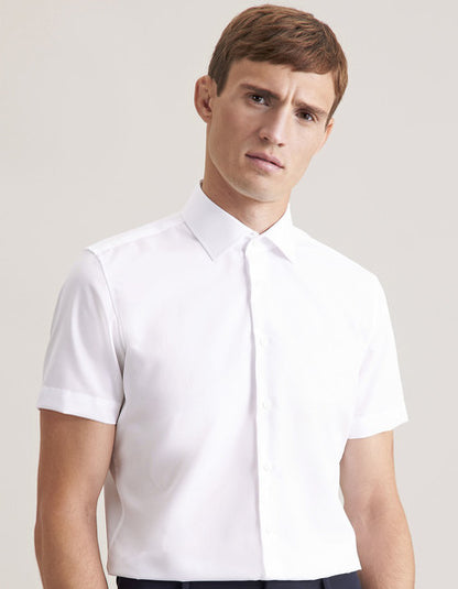 Men´s Shirt Shaped Fit Short Sleeve-Weiß