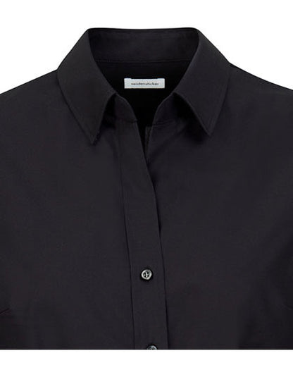 Women´s Blouse Slim Fit Long Sleeve-Schwarz