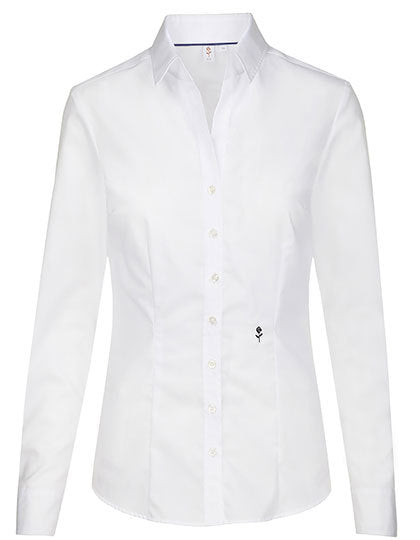 Women´s Blouse Slim Fit Long Sleeve-Weiß
