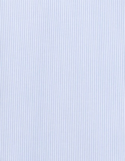Women´s Blouse Slim Fit Check/Stripes Long Sleeve-Neu gestreift Hellblau-Weiß