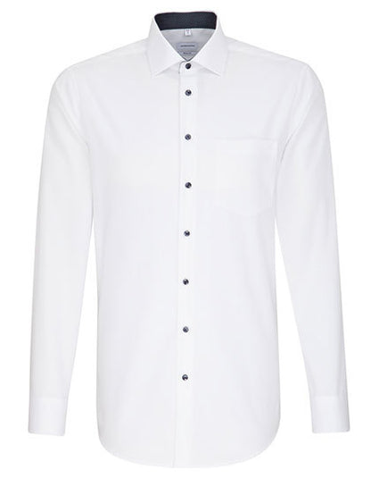 Men´s Shirt Poplin Regular Fit Long Sleeve-Weiß