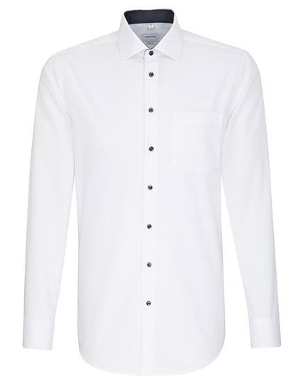 Men´s Shirt Poplin Regular Fit Long Sleeve-Weiß