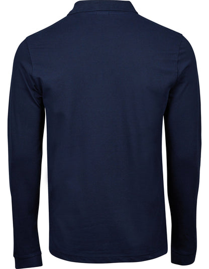 Men´s Luxury Stretch Long Sleeve Polo -   Marine