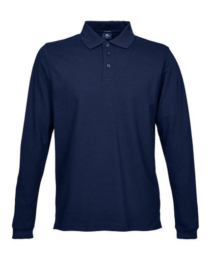 Men´s Luxury Stretch Long Sleeve Polo -   Marine
