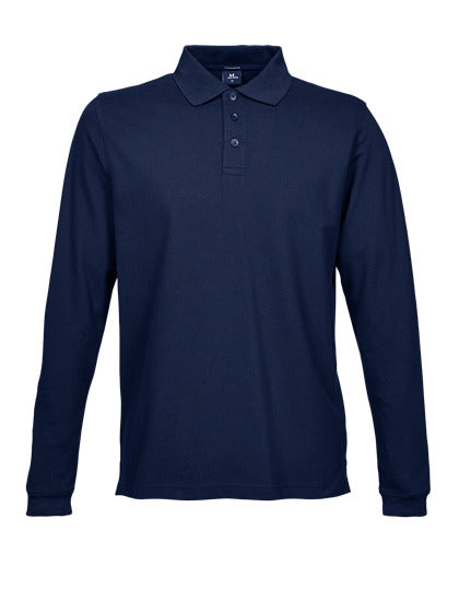 Men´s Luxury Stretch Long Sleeve Polo -   Marine