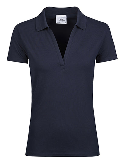 Women´s Luxury Stretch V-Neck Polo - Marine