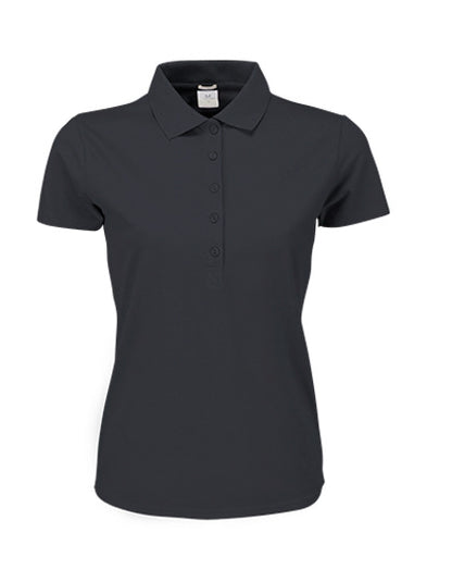 Women´s Luxury Stretch Polo - Dunkelgrau (einfarbig)