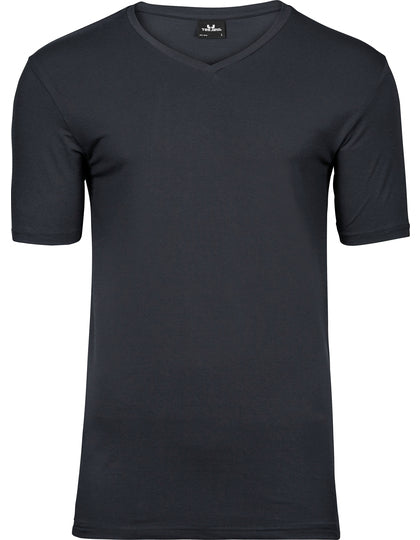 Stretch V-Neck Tee - Schwarz