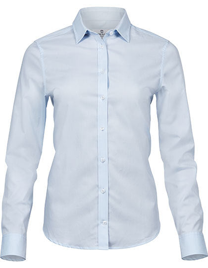 Women´s Stretch Luxury Shirt-Hellblau
