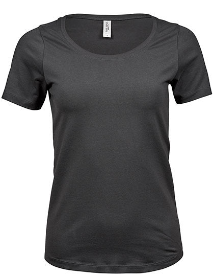 Women´s Stretch Tee- Dunkelgrau (einfarbig)