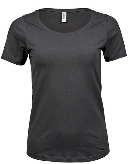 Women´s Stretch Tee- Dunkelgrau (einfarbig)