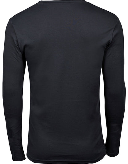 Men´s Long Sleeve Interlock Tee - Dunkelgrau (einfarbig)