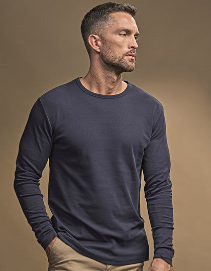 Men´s Long Sleeve Interlock Tee - Grau
