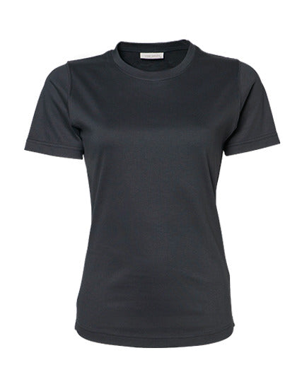 Women´s Interlock Tee - Dunkelgrau (einfarbig)