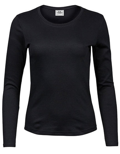 Women´s Long Sleeve Interlock Tee - Schwarz