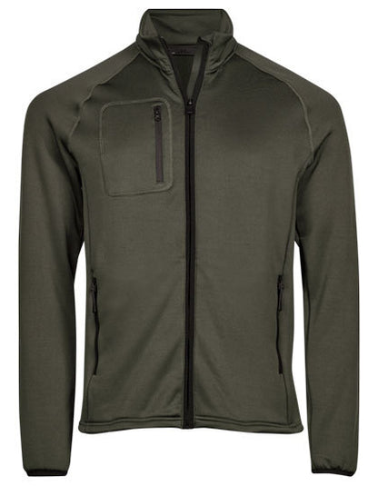 Stretch Fleece Jacket -  Tiefgrün