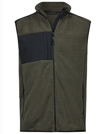 Mountain Fleece Bodywarmer - Tiefgrün - Schwarz