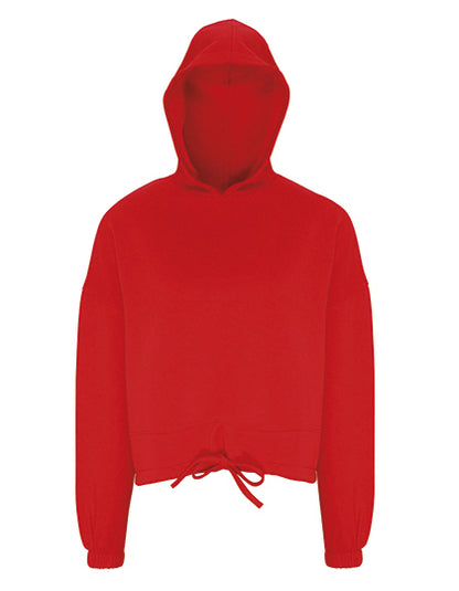 Women´s Cropped Oversize Hoodie -  Feuerrot