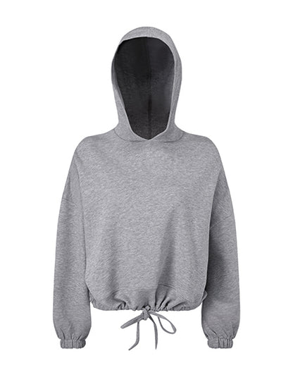 Women´s Cropped Oversize Hoodie - Heather Grey