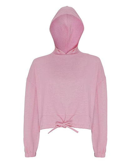 Women´s Cropped Oversize Hoodie - Hellrosa