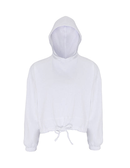 Women´s Cropped Oversize Hoodie - Weiss