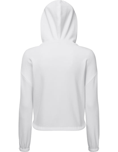 Women´s Recycled Drawstring Full-Zip Hoodie - Weiss