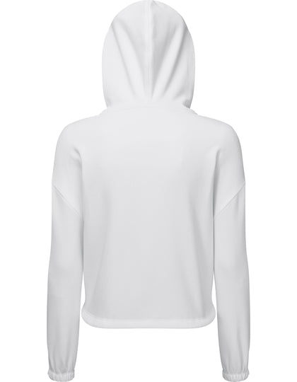 Women´s Recycled Drawstring Full-Zip Hoodie - Weiss