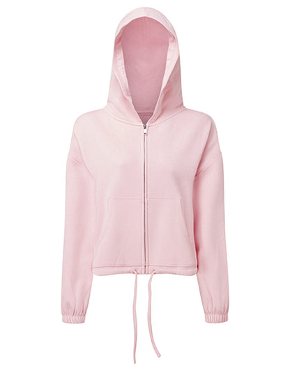 Women´s Recycled Drawstring Full-Zip Hoodie -   Hellrosa
