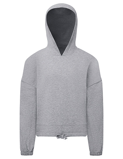 Kids Recycled Cropped Oversize Hoodie  -        Heather Grey