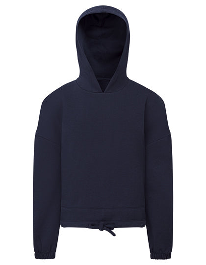 Kids Recycled Cropped Oversize Hoodie  - Marine