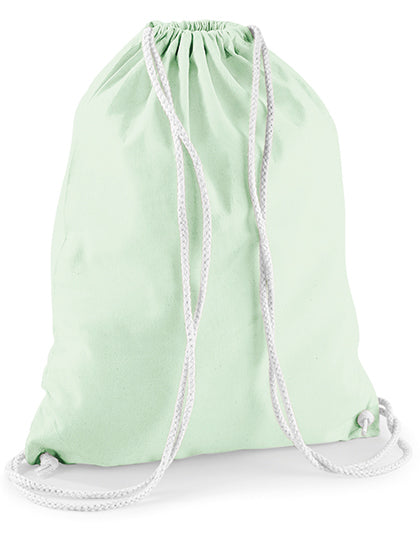 Cotton Gymsac -  Pastellminze - Weiss