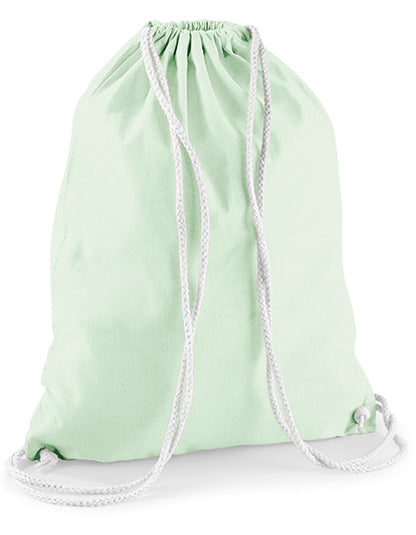 Cotton Gymsac -  Pastellminze - Weiss
