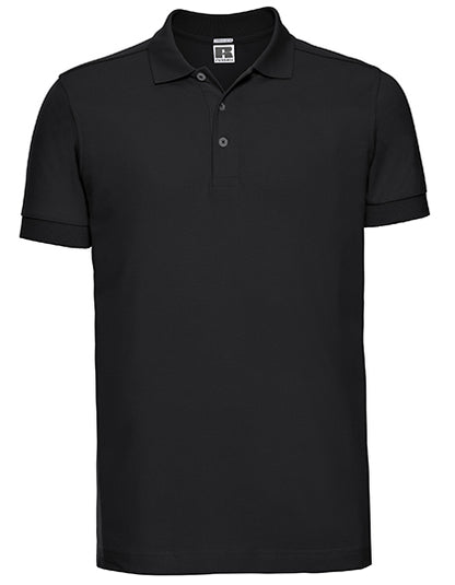 Men's Fitted Stretch Polo - Schwarz